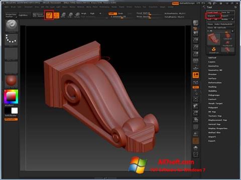 截图 ZBrush Windows 7