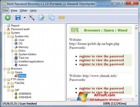 截图 Multi Password Recovery Windows 7