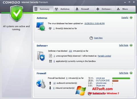 截图 Comodo Internet Security Premium Windows 7