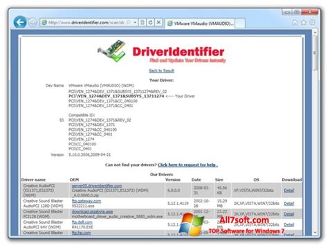 截图 Driver Identifier Windows 7