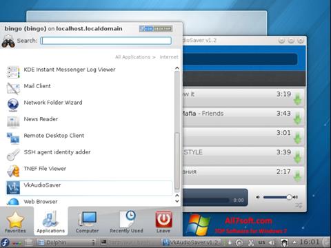 截图 VkAudioSaver Windows 7