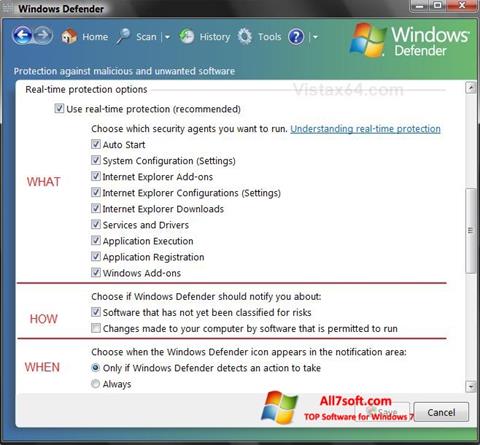 截图 Windows Defender Windows 7
