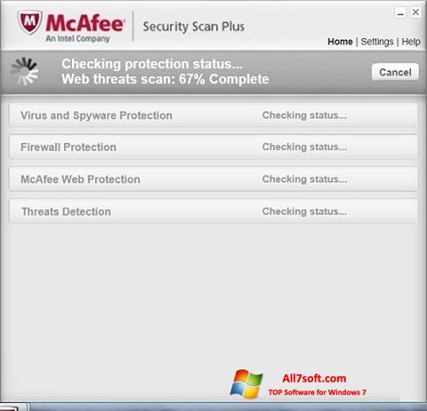 截图 McAfee Security Scan Plus Windows 7