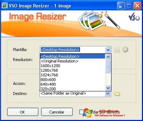 截图 VSO Image Resizer Windows 7