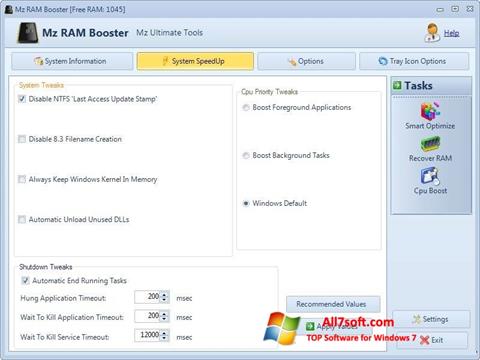 截图 Mz RAM Booster Windows 7
