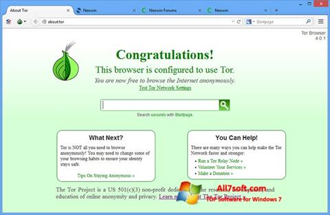 截图 Tor Windows 7