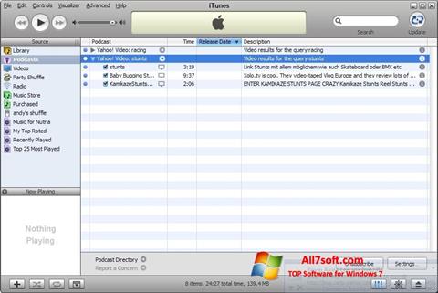 截图 iTunes Windows 7