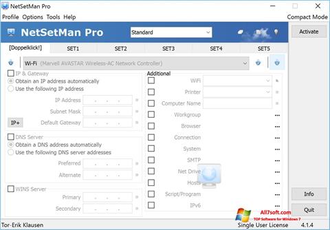 截图 NetSetMan Windows 7
