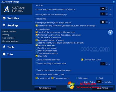 截图 ALLPlayer Windows 7
