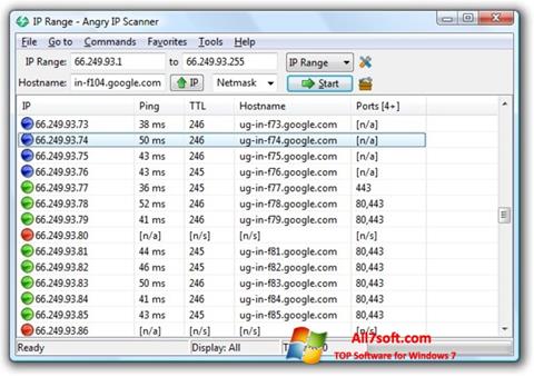 截图 Angry IP Scanner Windows 7