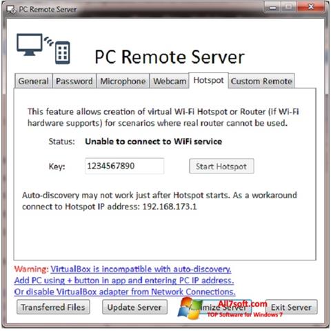 截图 PC Remote Server Windows 7