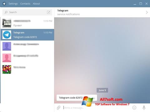 截图 Telegram Desktop Windows 7
