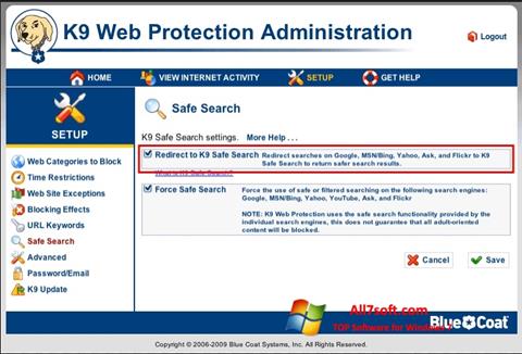 截图 K9 Web Protection Windows 7