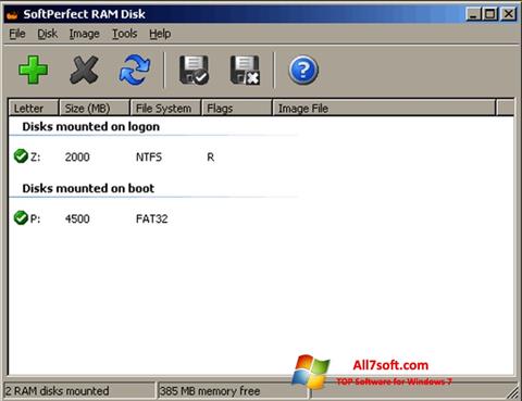 截图 SoftPerfect RAM Disk Windows 7