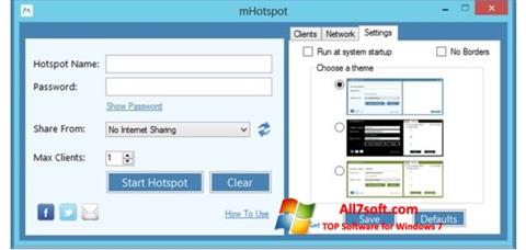 截图 mHotspot Windows 7