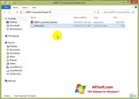 截图 ABBYY Screenshot Reader Windows 7