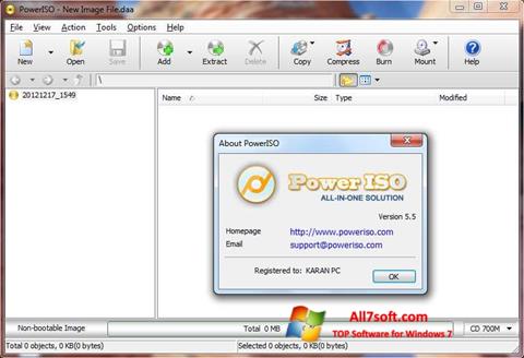 截图 PowerISO Windows 7
