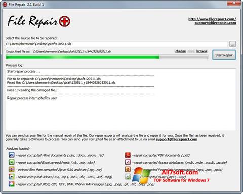 截图 File Repair Windows 7