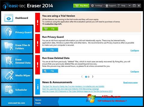 截图 East Tec Eraser Windows 7