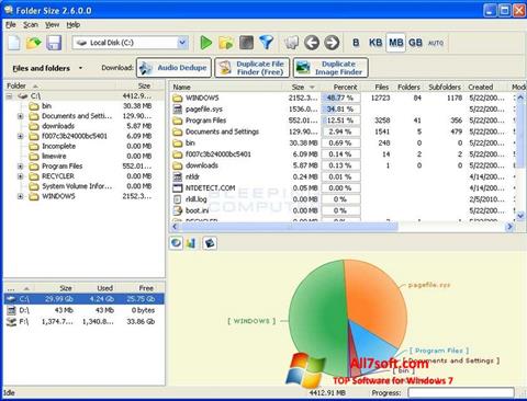 截图 Folder Size Windows 7