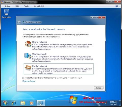 截图 Windows Virtual PC Windows 7