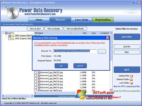 截图 Power Data Recovery Windows 7