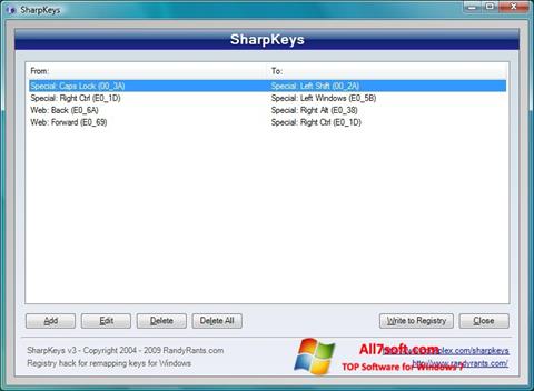 截图 SharpKeys Windows 7
