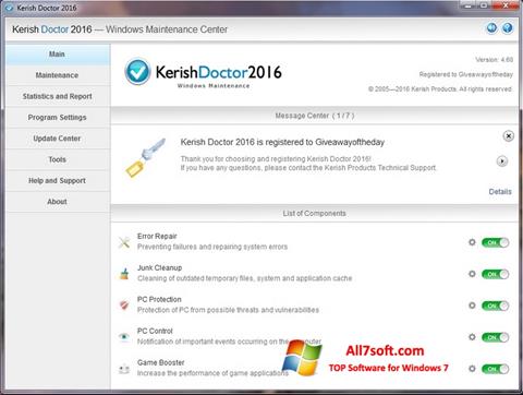 截图 Kerish Doctor Windows 7