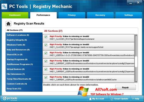 截图 Registry Mechanic Windows 7