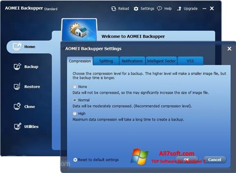 截图 AOMEI Backupper Windows 7