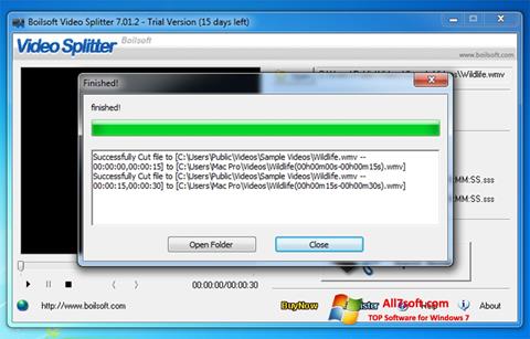 截图 Boilsoft Video Splitter Windows 7
