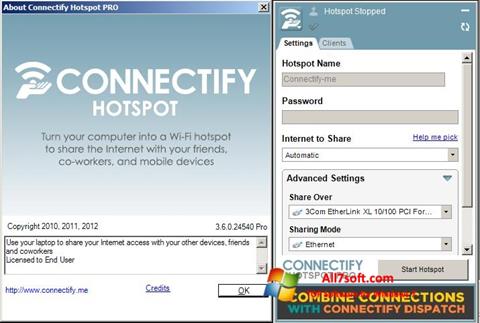 截图 Connectify Hotspot PRO Windows 7