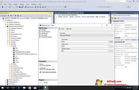 截图 Microsoft SQL Server Windows 7