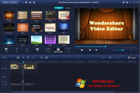 截图 Wondershare Video Editor Windows 7