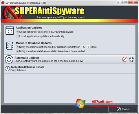 截图 SUPERAntiSpyware Windows 7