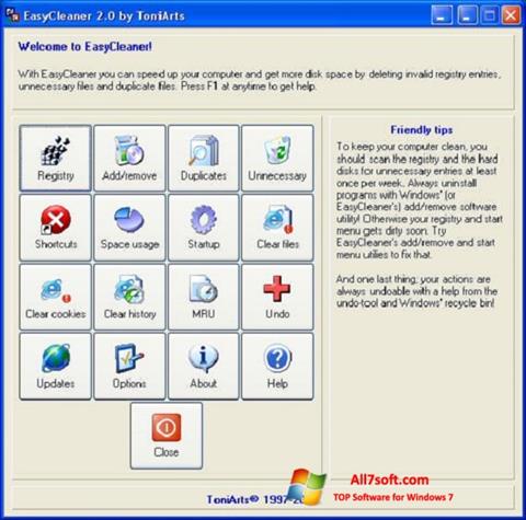 截图 EasyCleaner Windows 7