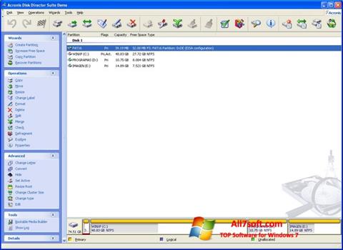 截图 Acronis Disk Director Suite Windows 7