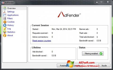 截图 AdFender Windows 7