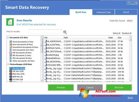 截图 Smart Data Recovery Windows 7