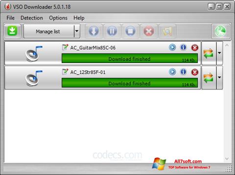 截图 VSO Downloader Windows 7