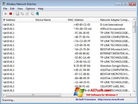 截图 Wireless Network Watcher Windows 7