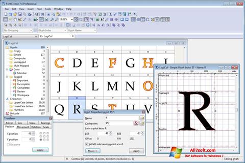 截图 Font Creator Windows 7