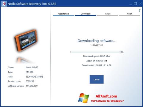 截图 Nokia Software Recovery Tool Windows 7