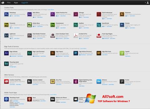 截图 Adobe Creative Cloud Windows 7