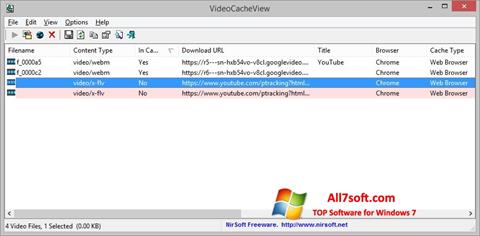 截图 VideoCacheView Windows 7