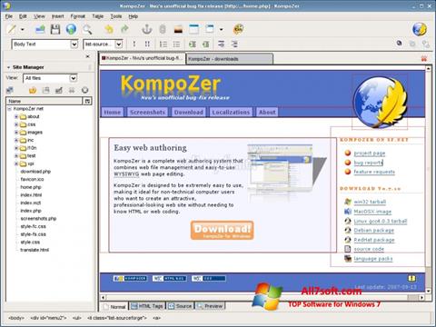 截图 KompoZer Windows 7