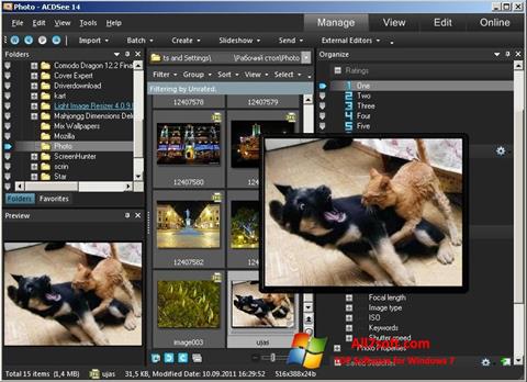 截图 ACDSee Photo Manager Windows 7