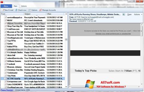 截图 Gmail Notifier Windows 7