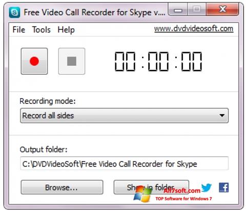 截图 Free Video Call Recorder for Skype Windows 7