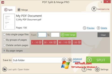 截图 PDF Split and Merge Windows 7